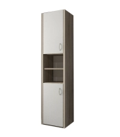 Słupek łazienkowy Adaś 2D Sonoma + Front Biały 30 cm